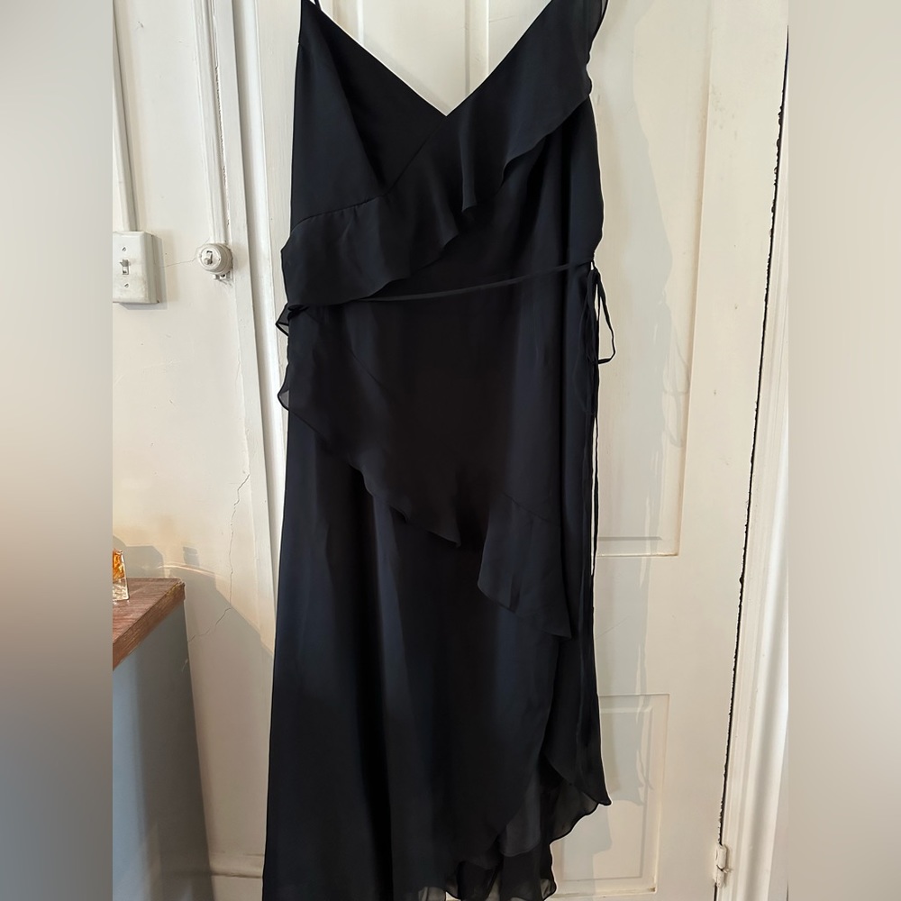 White By Vera Wang Asymmetrical Gown with Ruffle